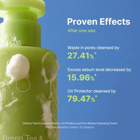 Texture de gel au matcha du Gel Nettoyant Moussant