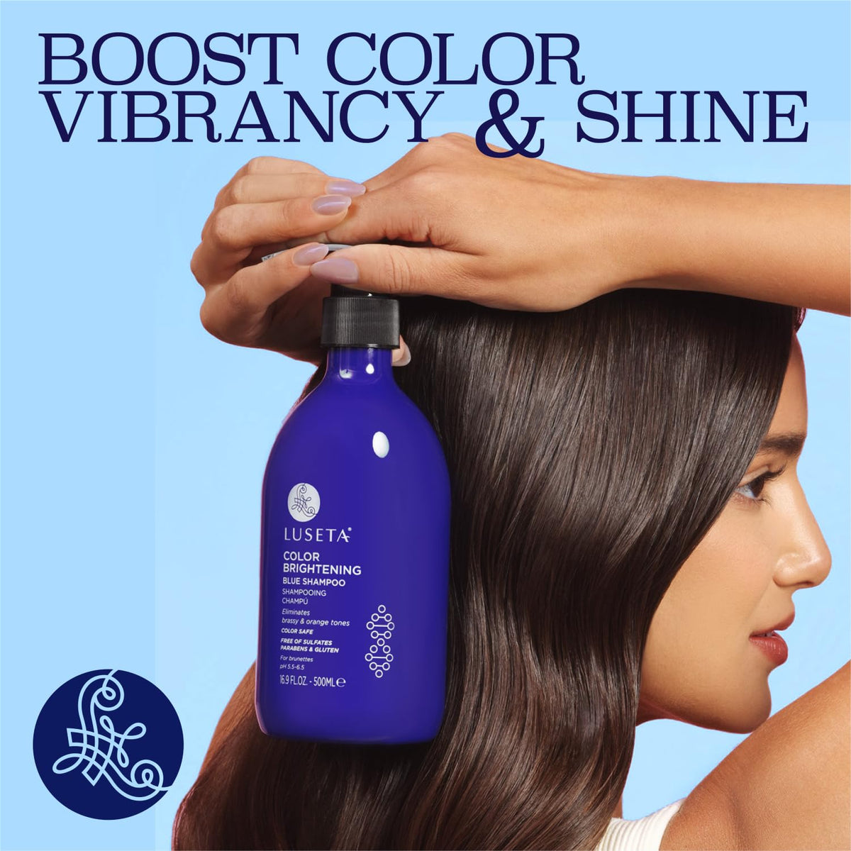 Texture de l'après-shampooing bleu L LUSETA