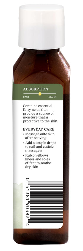 Texture de l'Huile de Graines de Chanvre Aura Cacia sur la peau