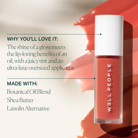 Texture de l'Huile Tinte Lush Lip sur les lèvres
