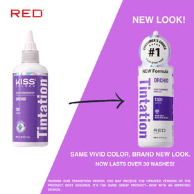 Texture de la couleur de cheveux semi-permanente Red By Kiss Tintation