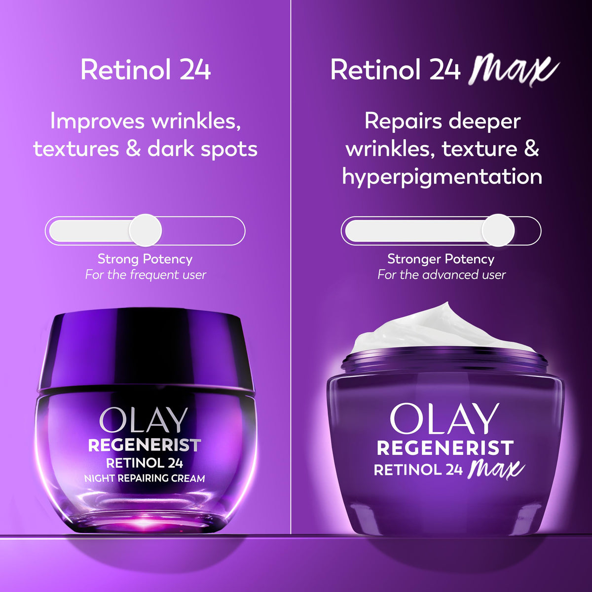 Texture de la Crème de Nuit Olay sur une main