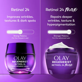 Texture de la Crème de Nuit Olay sur une main