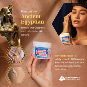 Texture de la crème Egyptian Magic sur une main