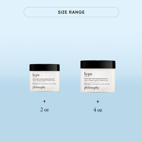 texture de la crème hydratante Smooth-Glow philosophy sur une main