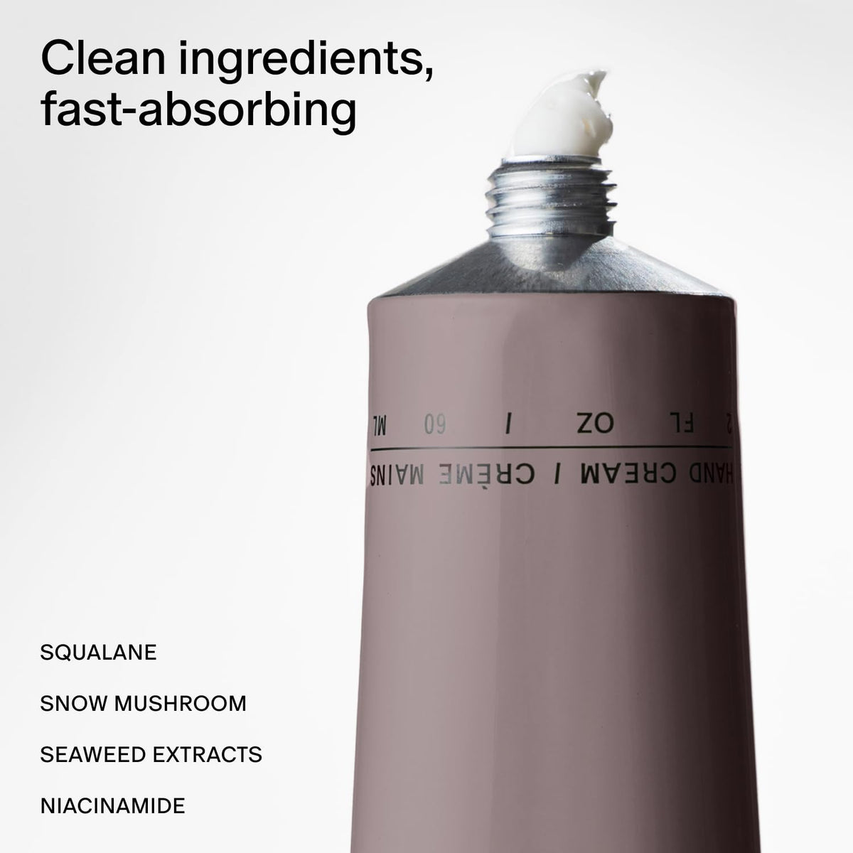 Texture de la crème pour les mains Salt & Stone