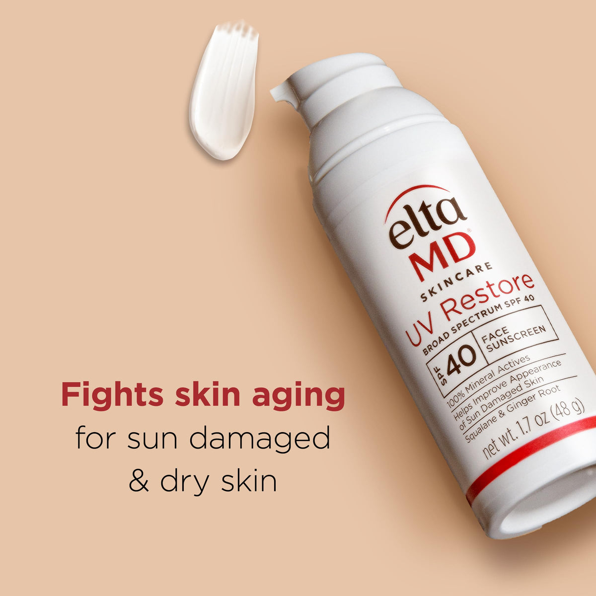 Texture de la crème solaire EltaMD sur la main