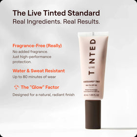 Texture de la crème solaire teintée Live Tinted SPF 50