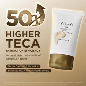 Texture de la Crème TECA de SKIN1004 sur la main