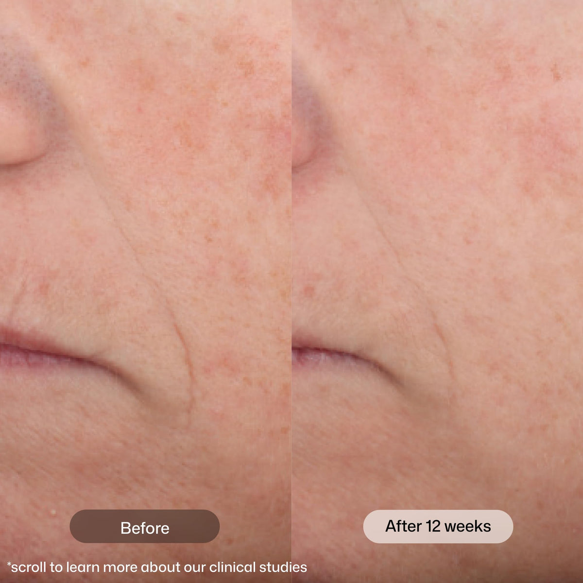 Texture de la crème teintée SPF 45 Revision Skincare Intellishade Matte sur un fond neutre