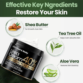 Texture de la crème Urea 40% OLLM sur la main