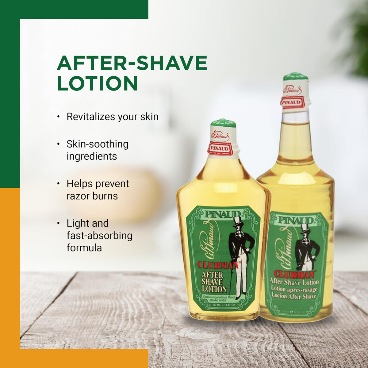 Texture de la Lotion Après-Rasage Clubman sur la peau