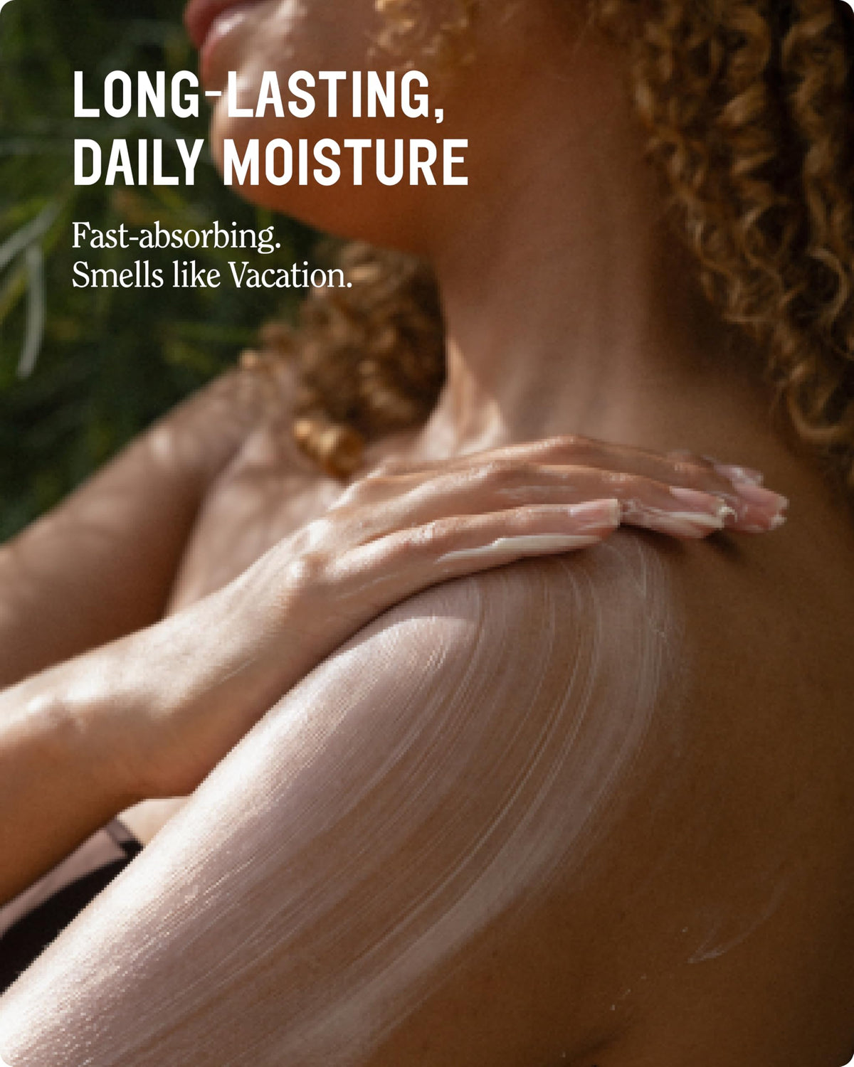 Texture de la Lotion Corps Classique California Naturals sur la peau