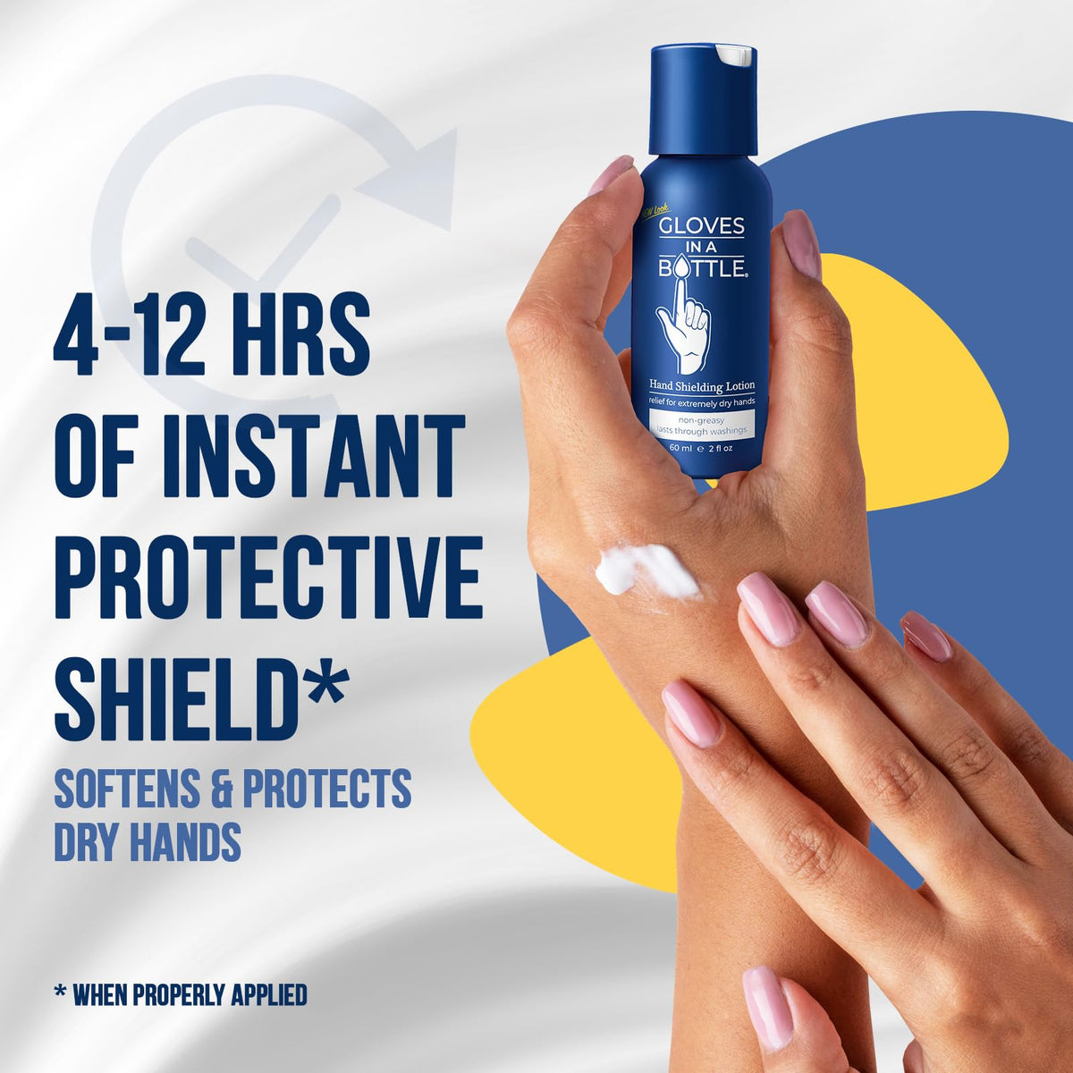 texture de la lotion Gloves In A Bottle sur la main