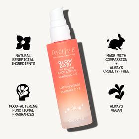 Texture de la lotion visage Glow Baby VitaGlow Pacifica