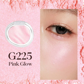 Texture de la poudre de blush Joocyee AURA Rose Éclat
