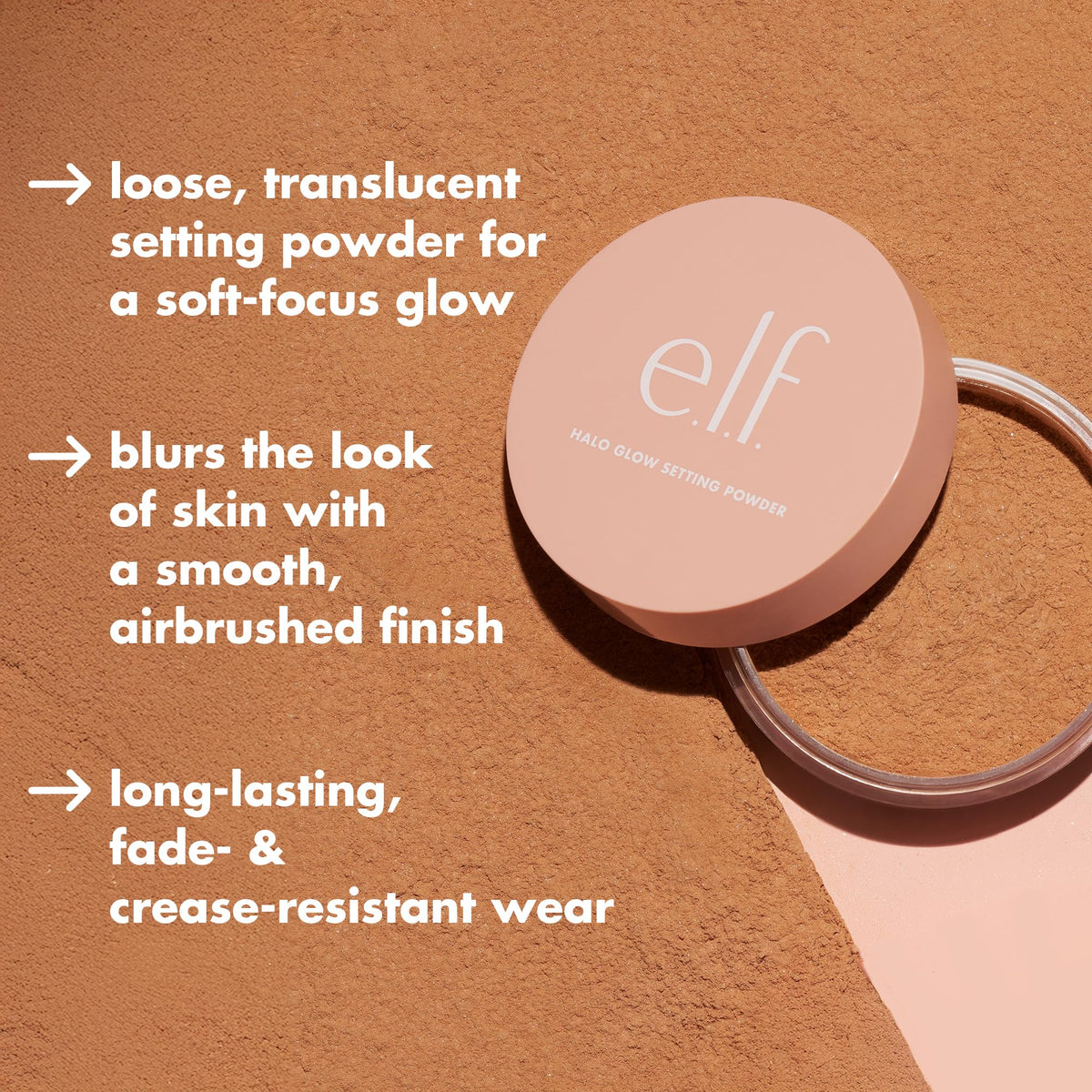 Texture de la poudre fixante Halo Glow d'e.l.f.