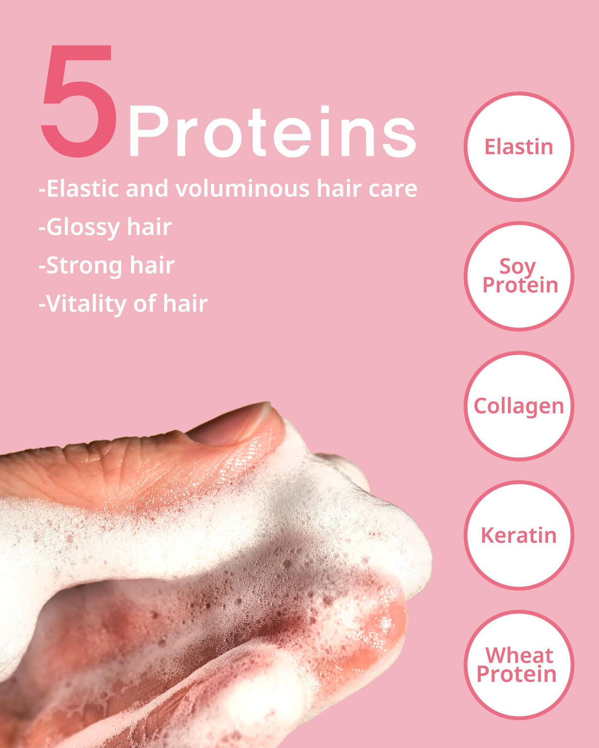 Texture de mousse du shampooing volumisant FIT YOUR SKIN