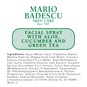 Texture de spray visage Mario Badescu sur la peau