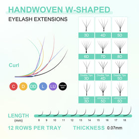Texture douce des extensions de cils NAGARAKU