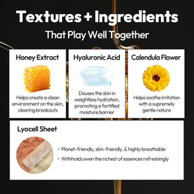 Texture douce du masque en tissu au miel LAPCOS