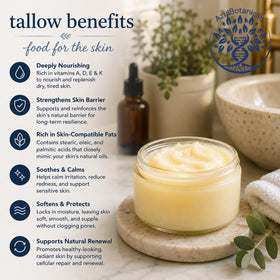 Texture du baume au tallow AzulBotanicals sur la peau