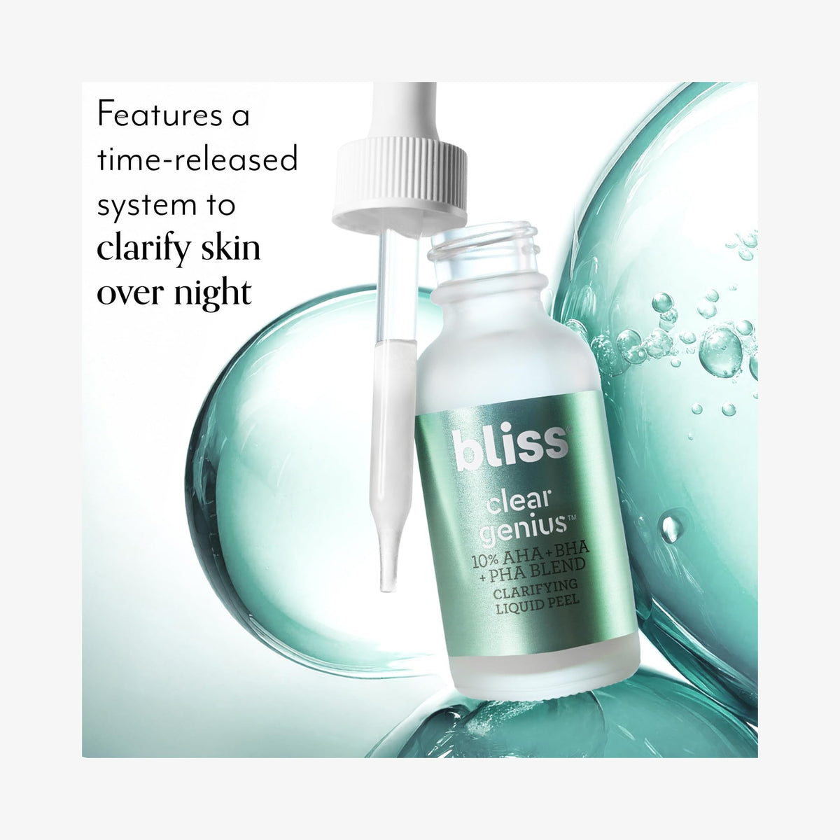 Texture du Bliss Clear Genius Clarifying Peel sur la main