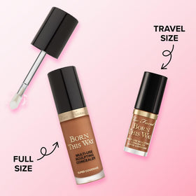 Texture du correcteur Too Faced Born This Way sur la main