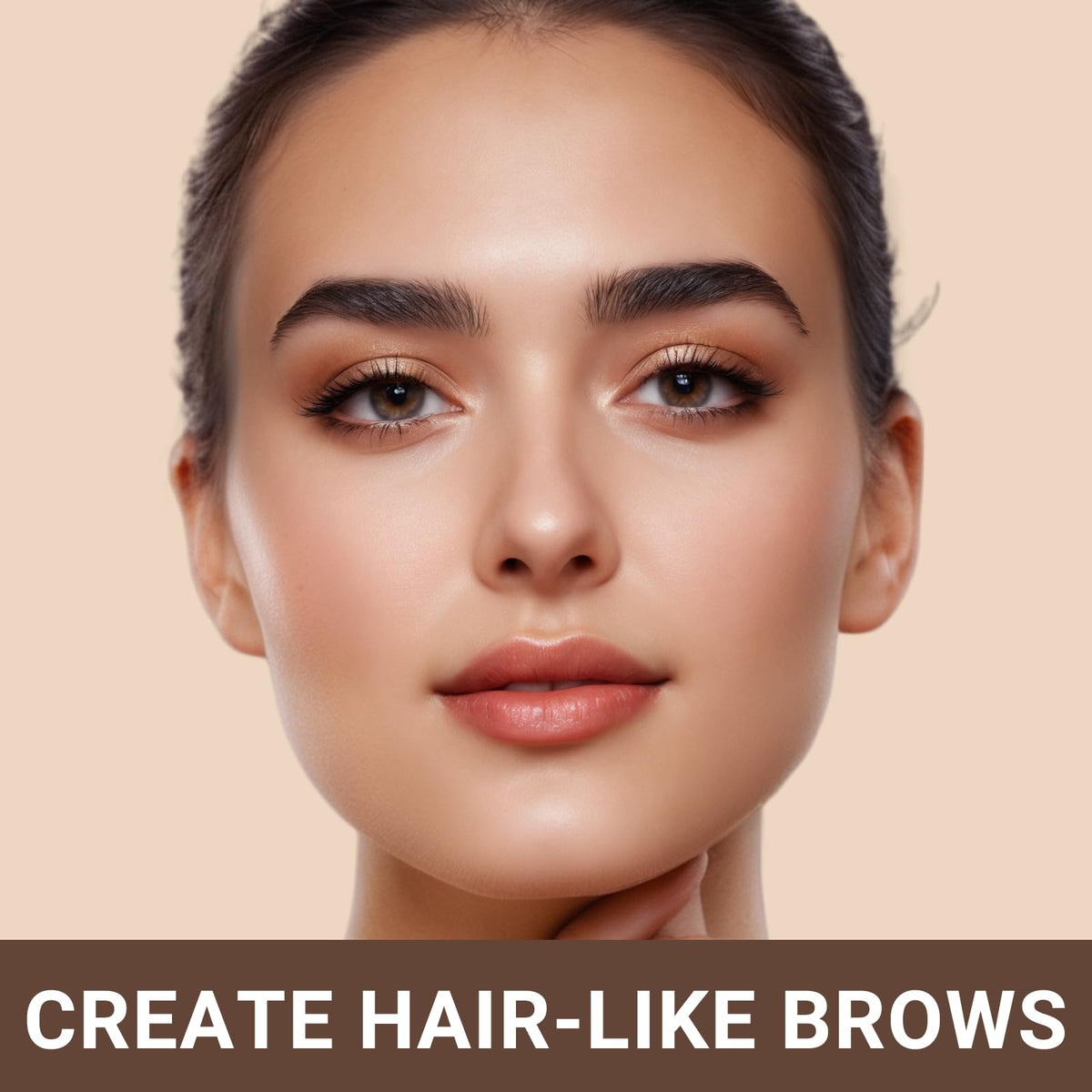 Texture du crayon à sourcils iMethod brun clair sur la peau