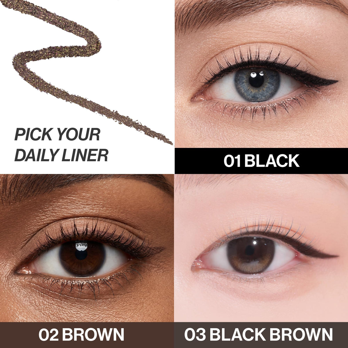 Texture du crayon eyeliner CLIO sur la main