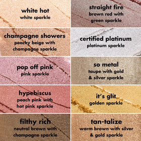 Texture du e.l.f. Glitter Eyeshadow Tan-talize sur le doigt