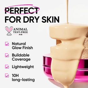 Texture du fond de teint cushion SKINTIFIC sur la main