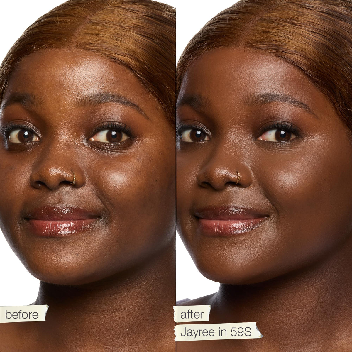 Texture du fond de teint tarte Face Tape sur peau