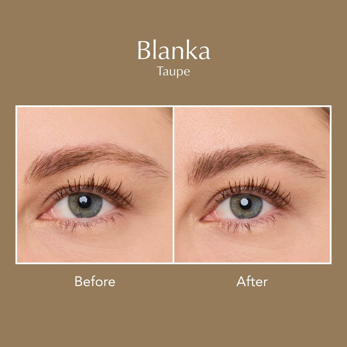 Texture du Gel à Sourcils Instantané Taupe sur la peau.