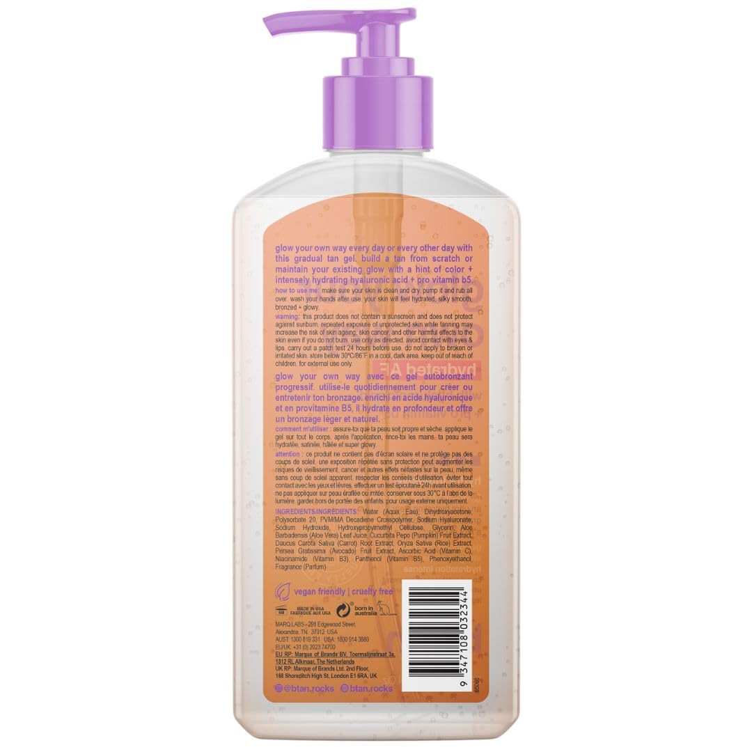 Texture du gel auto-bronzant B.TAN sur la main