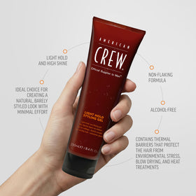 Texture du Gel Coiffant AMERICAN CREW sur la main