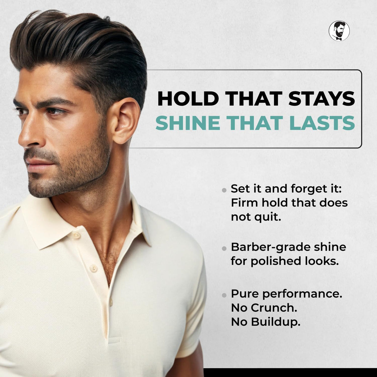 Texture du gel coiffant Gentlemen Republic sur un fond blanc