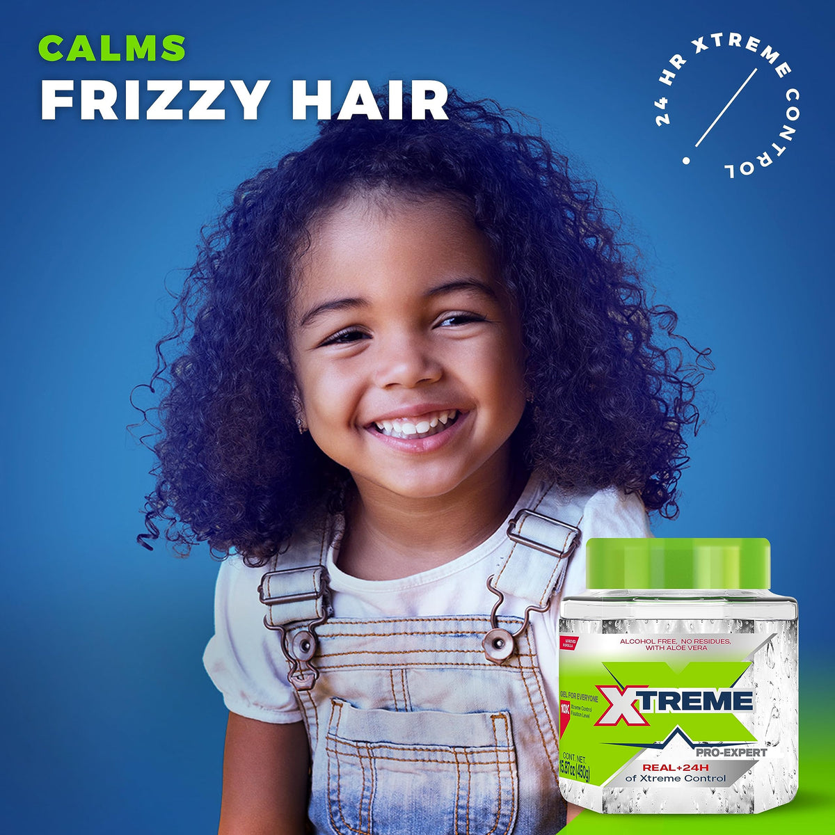 Texture du gel coiffant transparent Xtreme sur une main