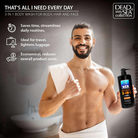 Texture du gel douche 3 en 1 Dead Sea Collection sur la main