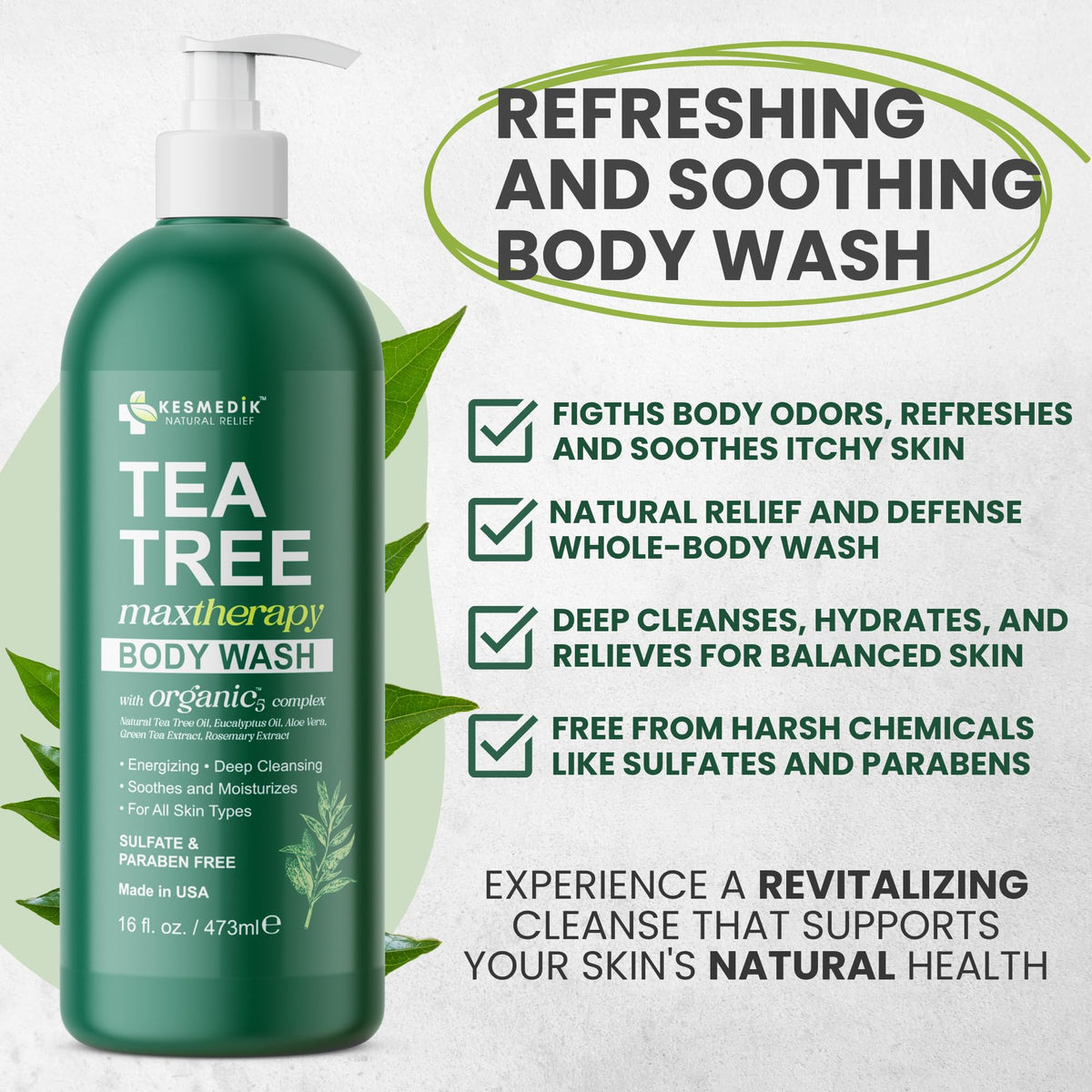 Texture du Gel Douche KESMEDIK à l'Arbre à Thé