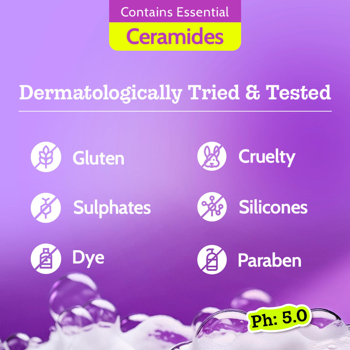 Texture du gel douche sur la main