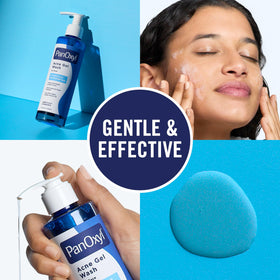 Texture du gel nettoyant PanOxyl sur la main