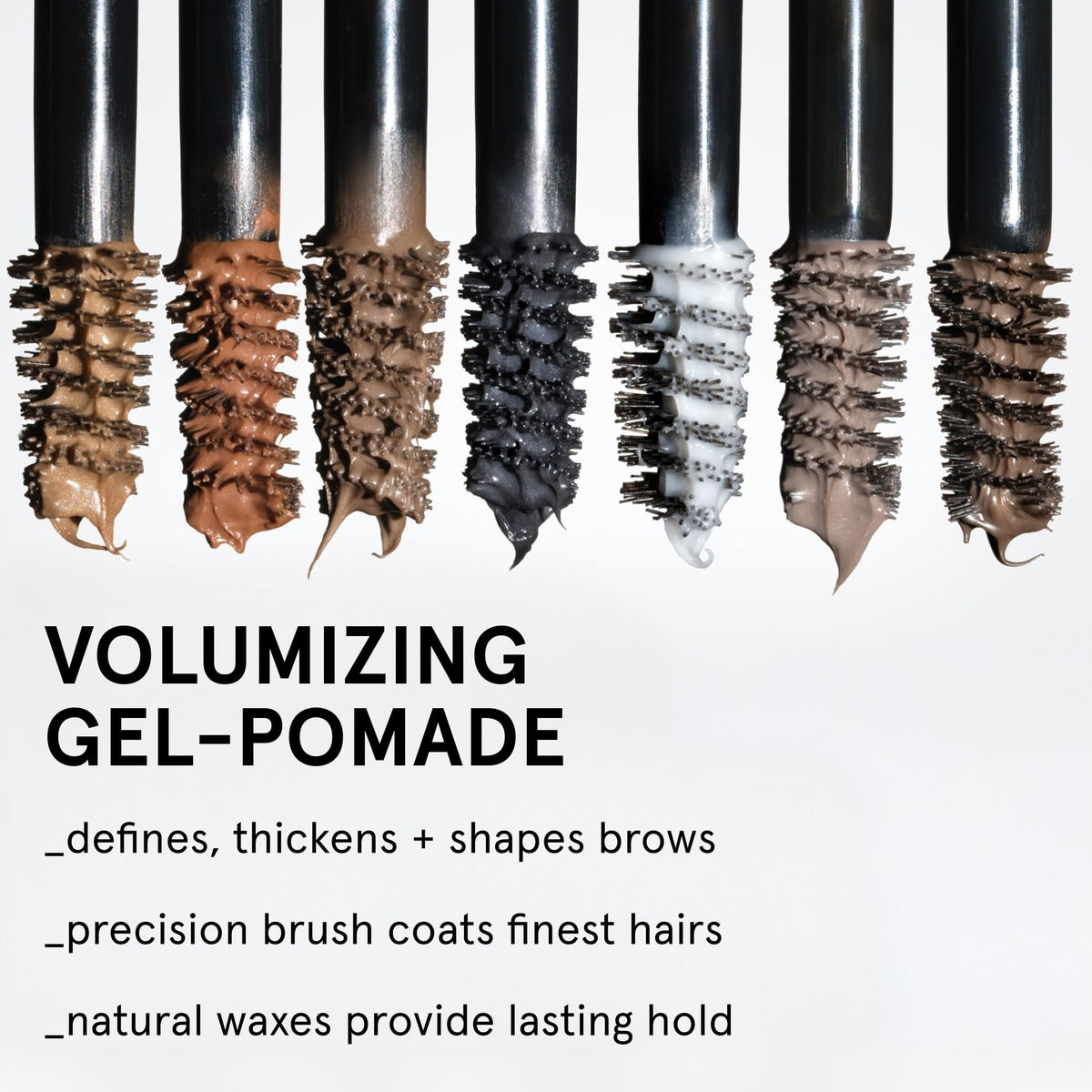 Texture du Gel Pomade Boy Brow sur une surface blanche