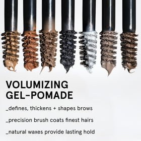 Texture du Gel Pomade Boy Brow sur une surface blanche