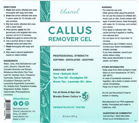 Texture du Gel Remover de Callosités Ebanel