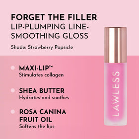 Texture du gloss à lèvres Lawless Strawberry Popsicle sur une main