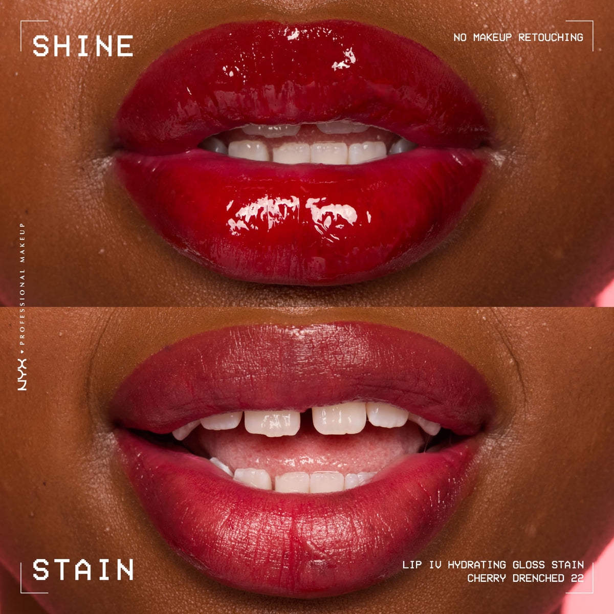 Texture du gloss hydratant NYX sur main