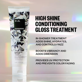 Texture du gloss IGK montrant son éclat