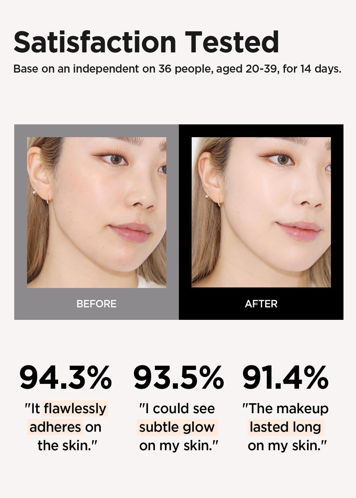 Texture du JUNG SAEM MOOL Essential Skin Nuder Cushion sur la main