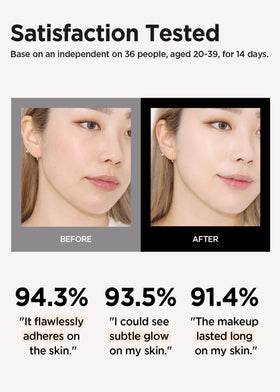 Texture du JUNG SAEM MOOL Essential Skin Nuder Cushion sur la main